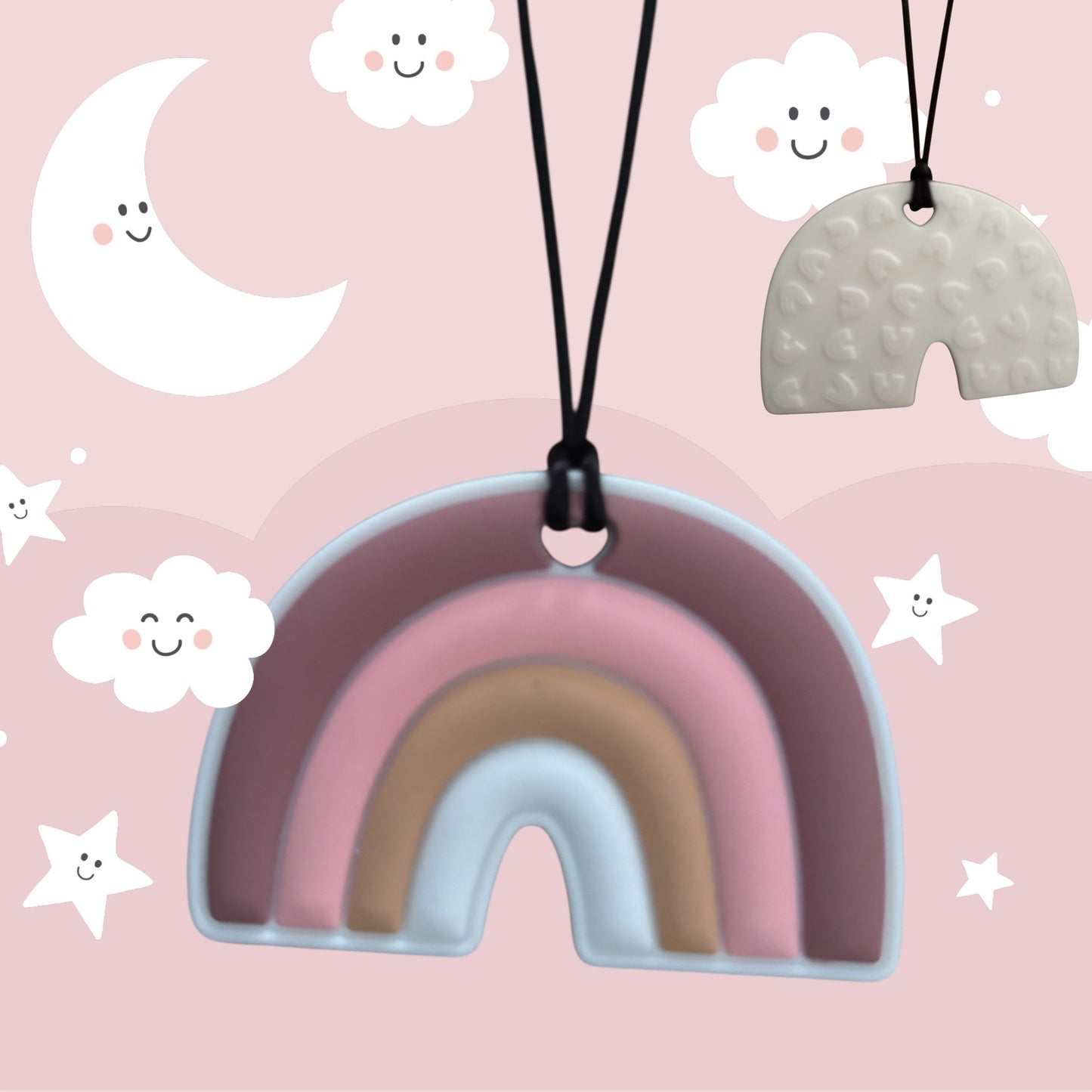 Rainbow Sensory Chew Necklace – Colorful Chewelry for Kids with Autism & Sensory Needs