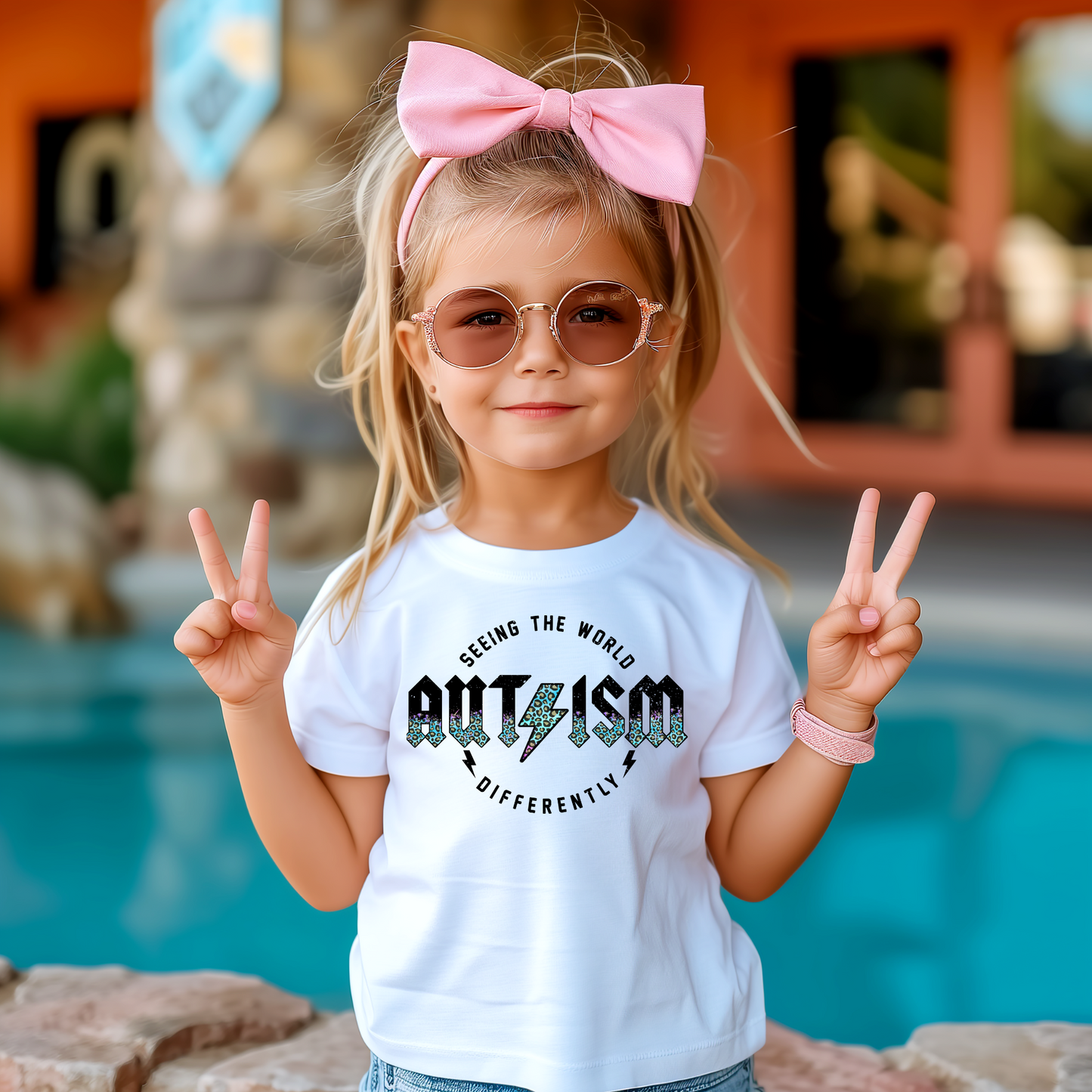 Autism kids t-shirt with ‘Seeing the World Differently’ design, promoting neurodiversity, acceptance, and inclusion. Handmade, sensory-friendly, and supporting nonverbal children with every purchase