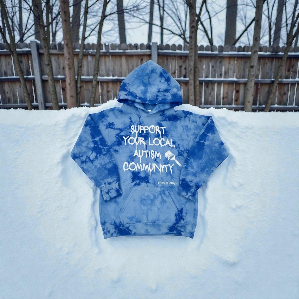 Tie-dye "Support Your Local Autism Community" Hoodie