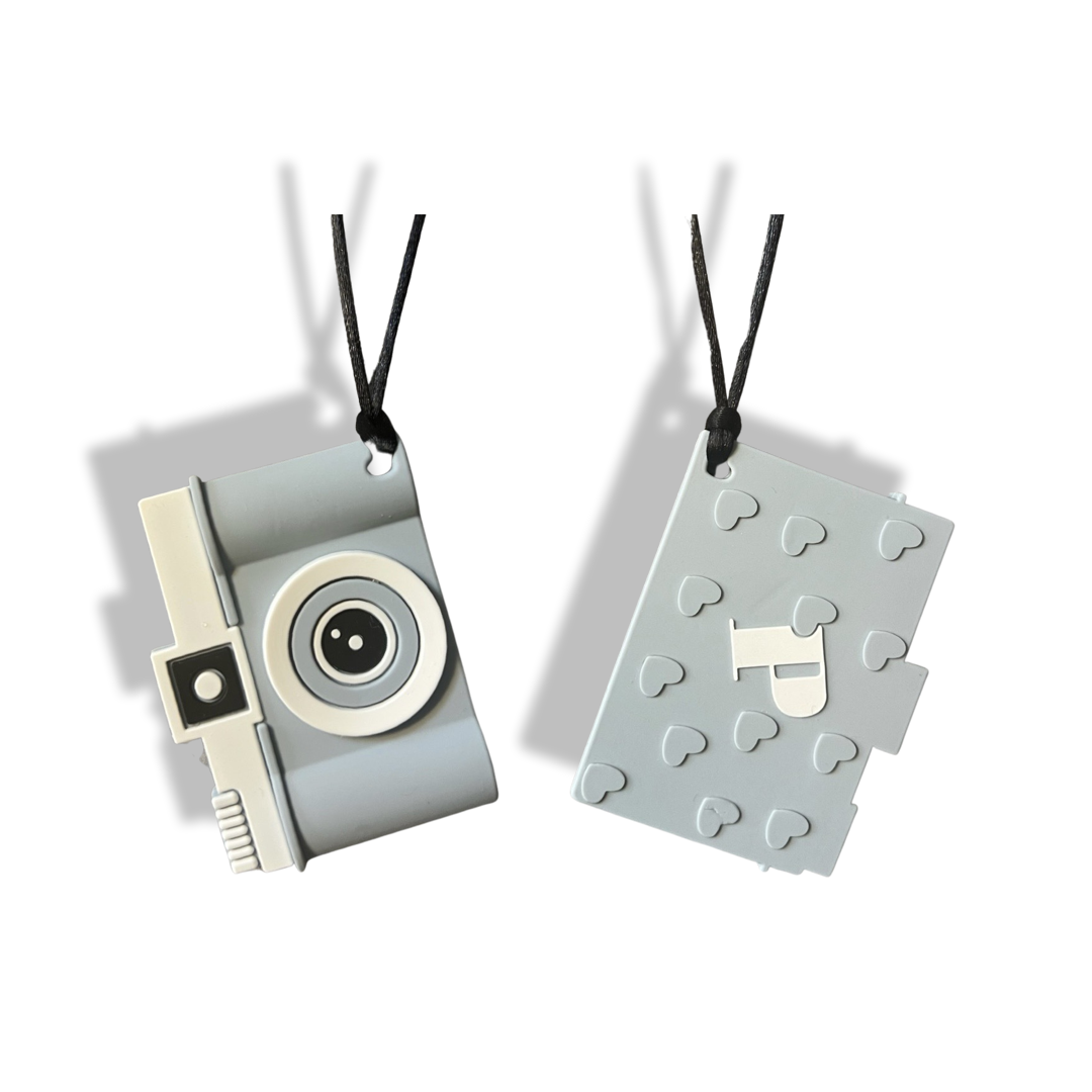 Camera Sensory Chew Necklace | Silicone Chewelry for Autism and Sensory Needs