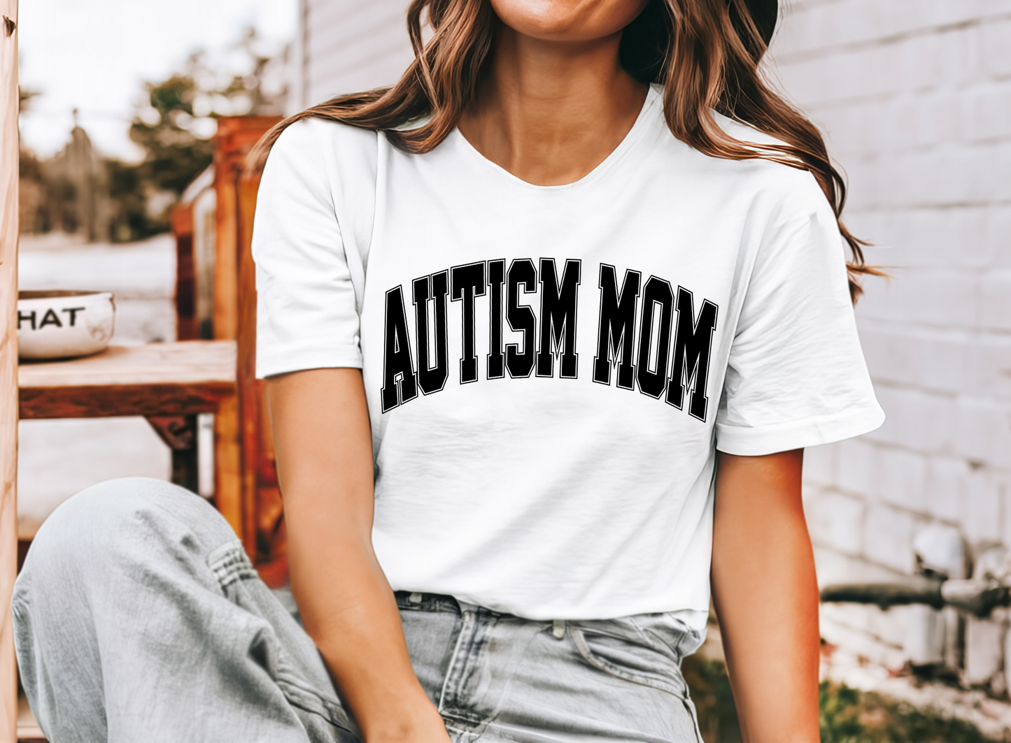 Autism Mom Shirt - Solid Varsity Letters