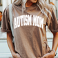 Handmade Autism Mom Varsity Letter T-Shirt with bold lettering, celebrating autism moms and advocacy. Soft, sensory-friendly, and supporting autism awareness with every purchase
