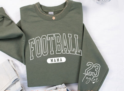 Varsity Letter Family Football Sweatshirts w/customized sleeve