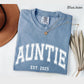 Aunt/Auntie Varsity Crew W/names on sleeve