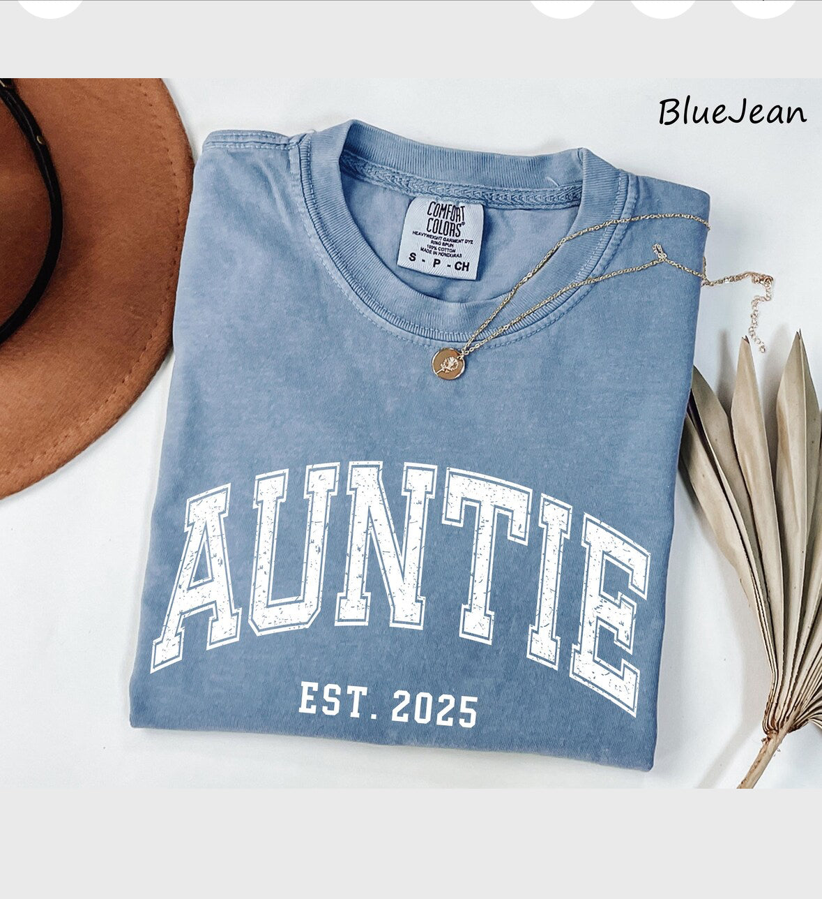 Aunt/Auntie Varsity Crew W/names on sleeve