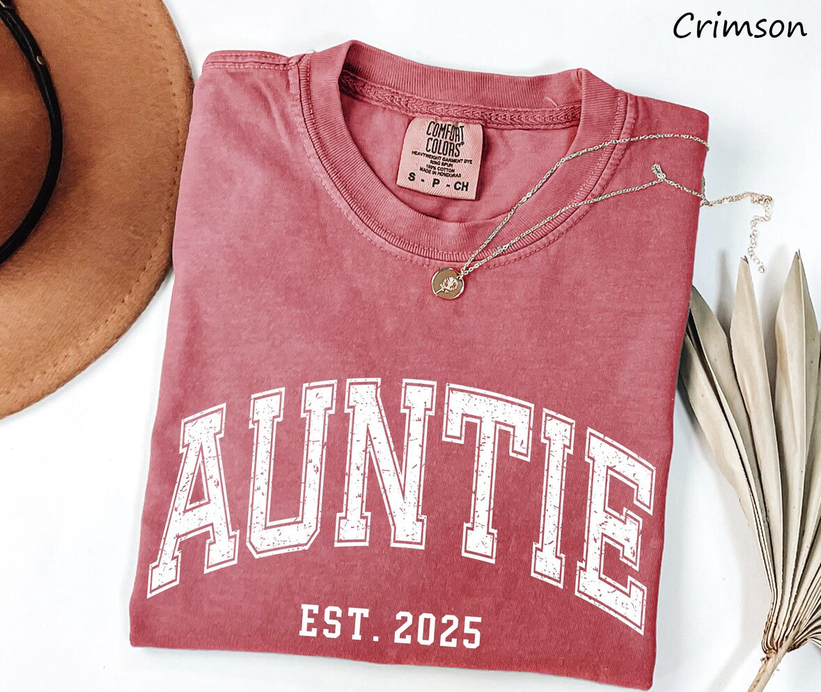 Aunt/Auntie Varsity Crew W/names on sleeve