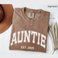 Aunt/Auntie Varsity Crew W/names on sleeve