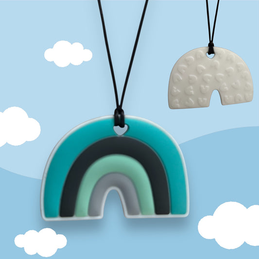 Rainbow Sensory Chew Necklace – Colorful Chewelry for Kids with Autism & Sensory Needs