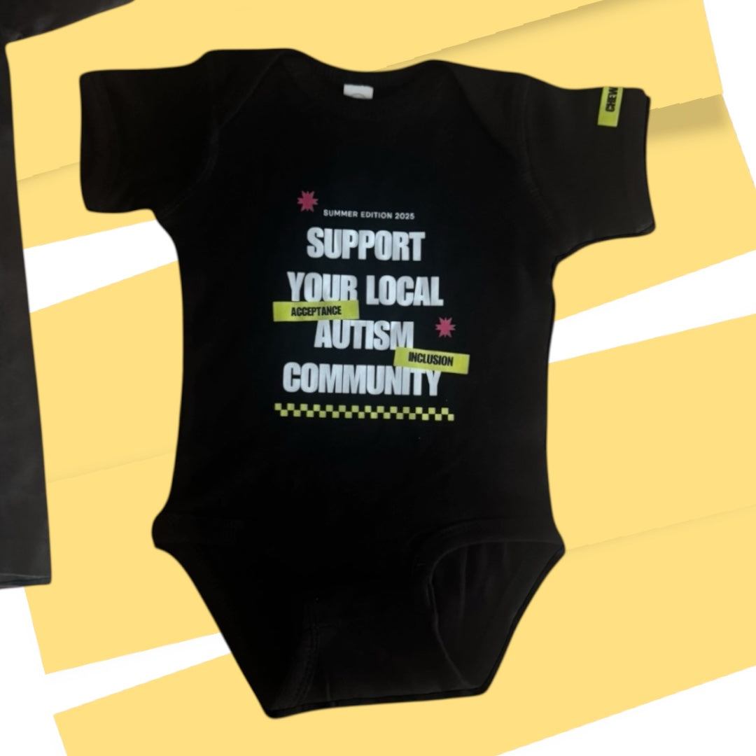 Summer 2025 Support Your Autism Community T-Shirt & Onesie – Inclusive Apparel for All Ages