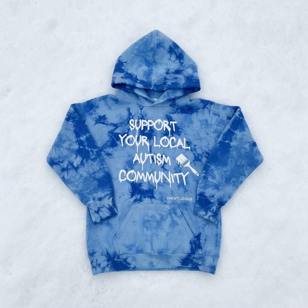 Tie-dye "Support Your Local Autism Community" Hoodie