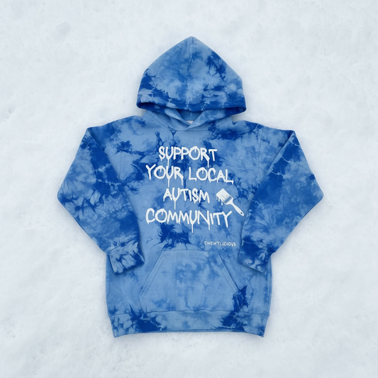 Tie-dye "Support Your Local Autism Community" Hoodie