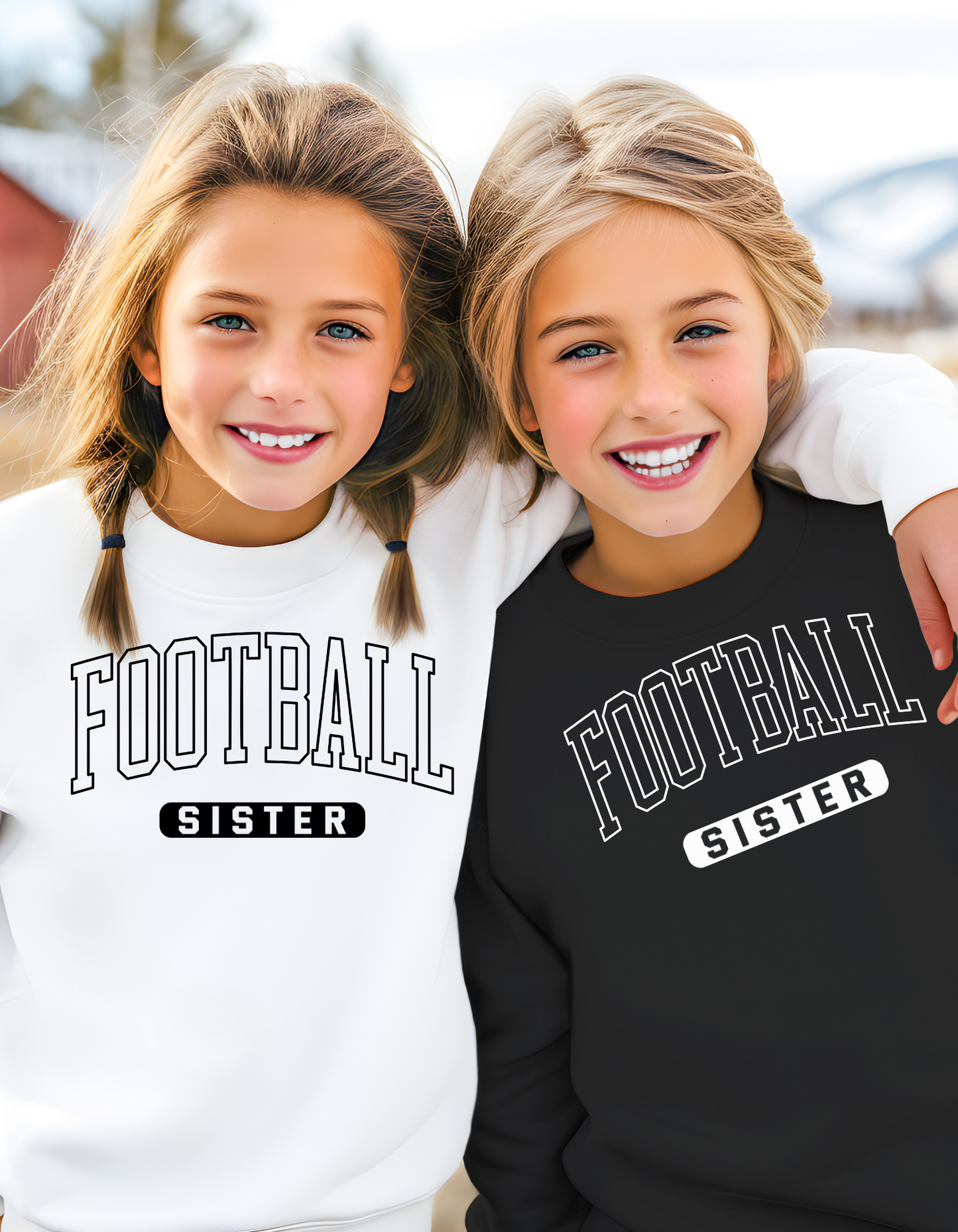 Varsity Letter Family Football Sweatshirts w/customized sleeve