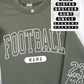 Varsity Letter Family Football Sweatshirts w/customized sleeve