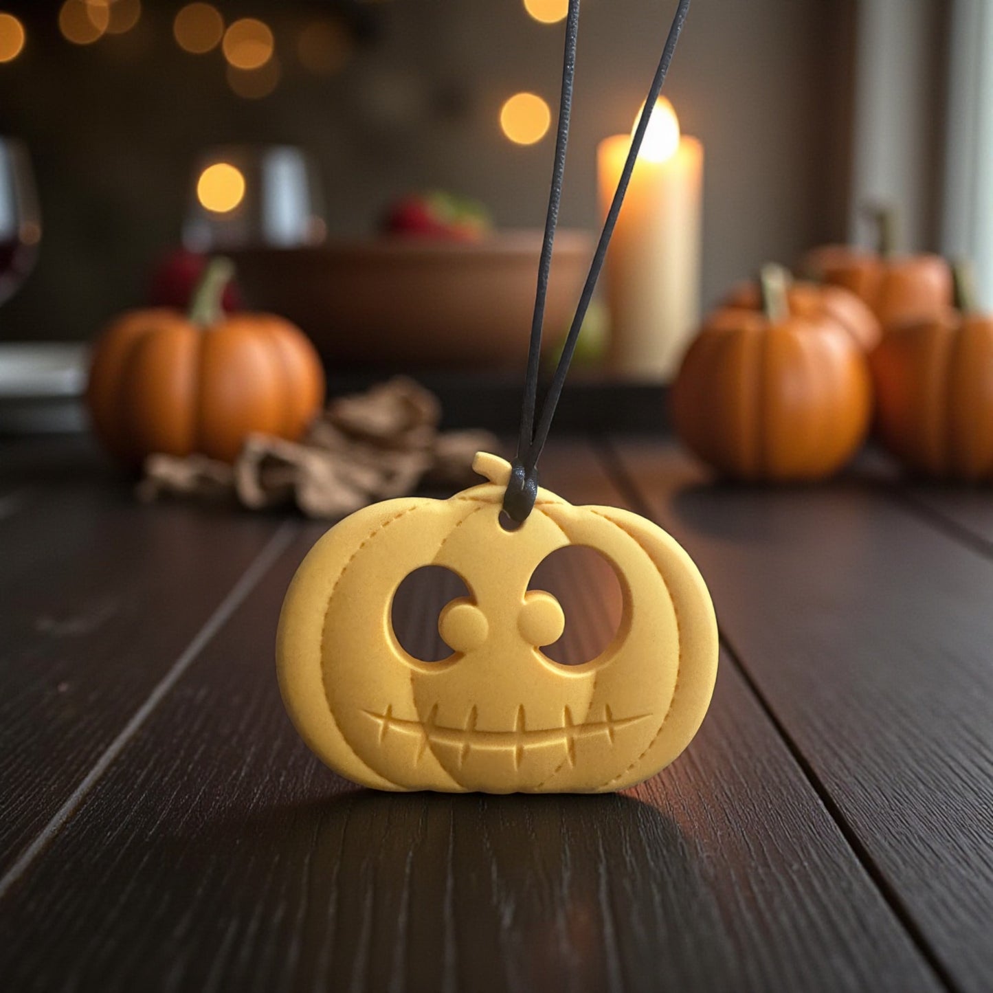 Halloween Pumpkin Sensory Chew Necklace – Silicone Chewelry for Autism, ADHD, Sensory Needs