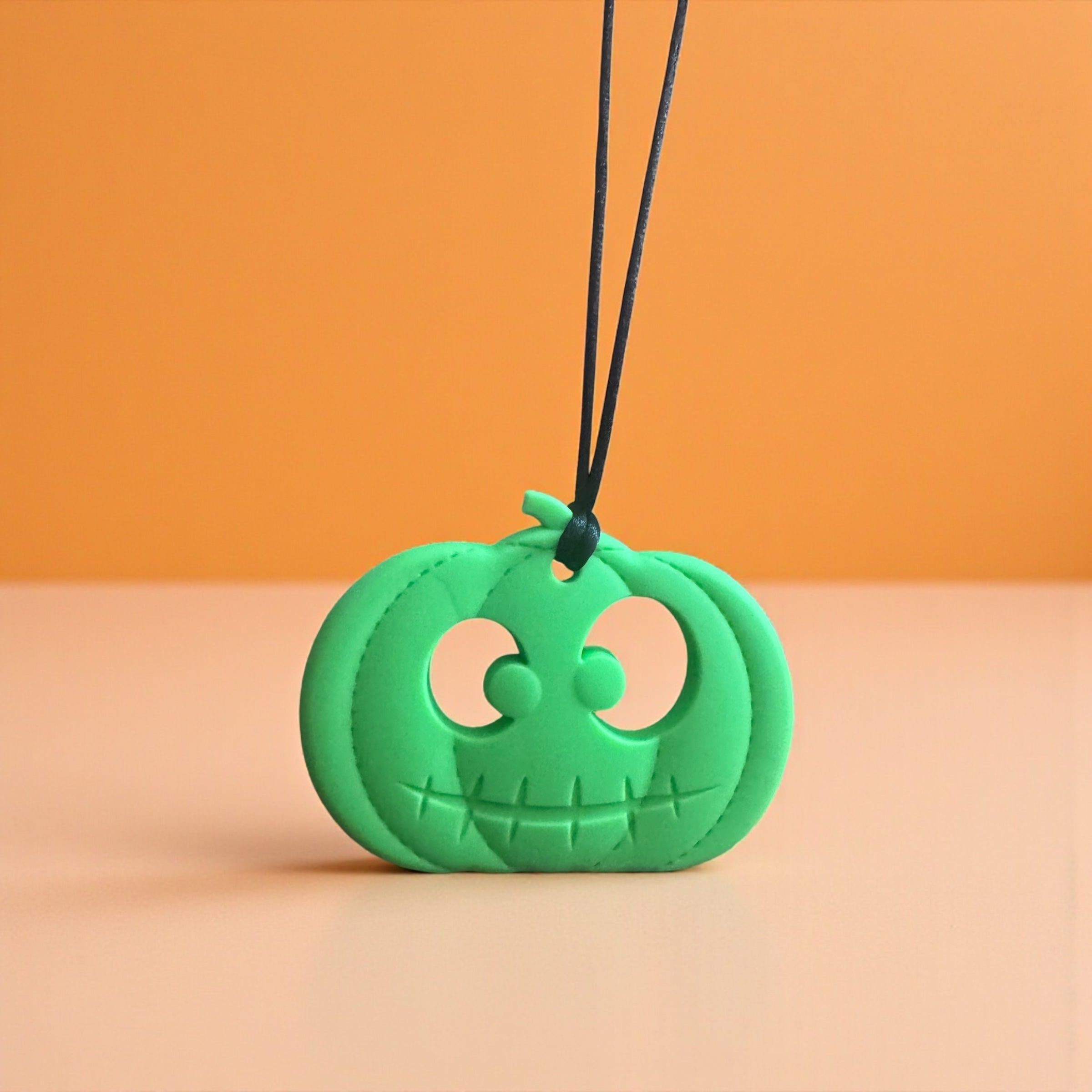 Halloween Pumpkin Sensory Chew Necklace – Silicone Chewelry for