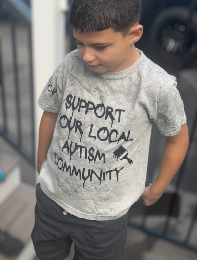 Painted "Support Your Local Autism Community" T-shirt & Sweatshirt