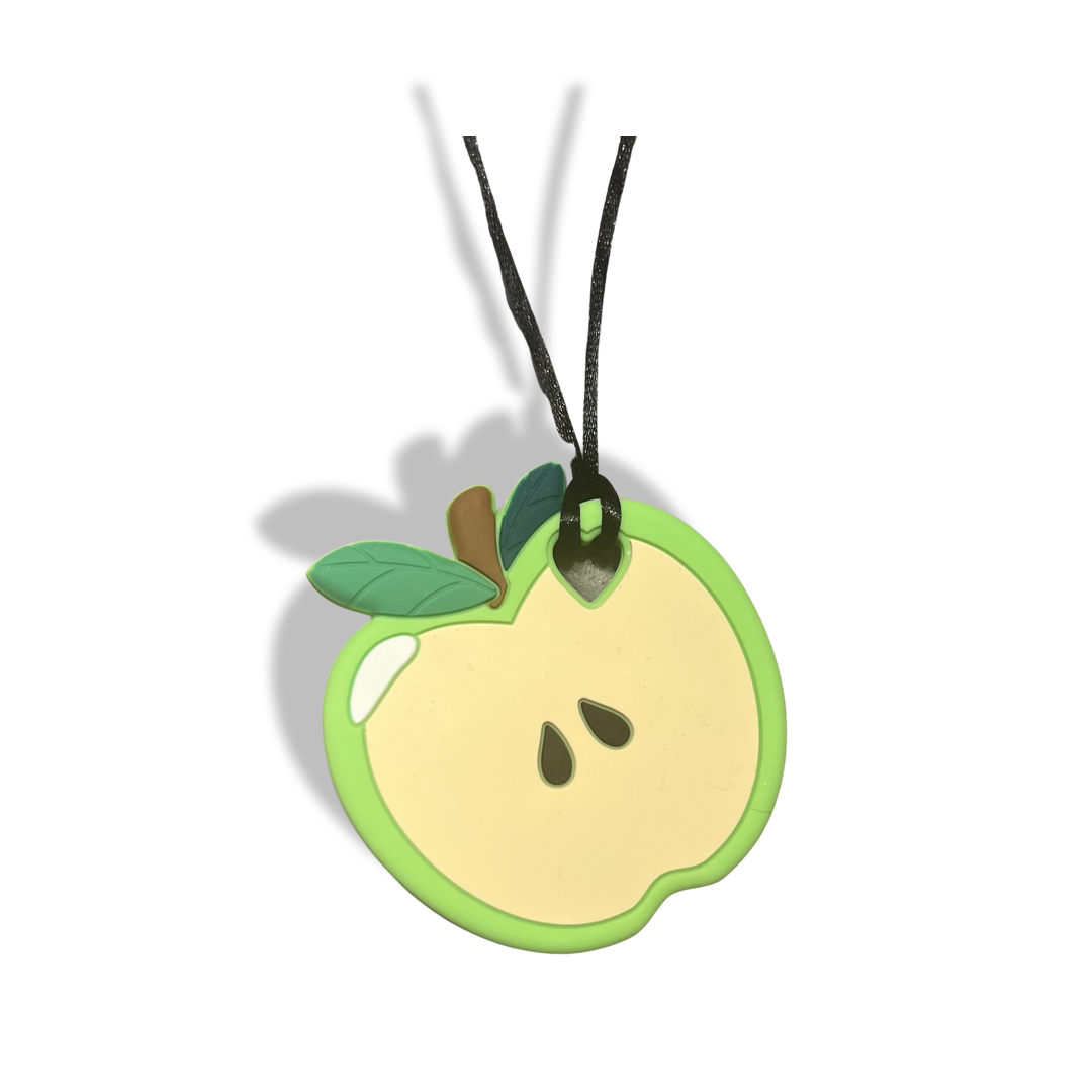 Apple Smiley Face Sensory Chew Necklace | Chewelry for Autism and Sensory Needs